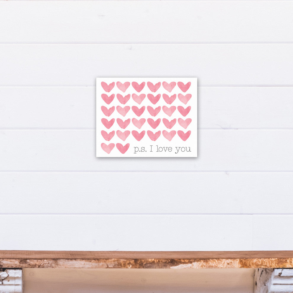 P.S. I Love You 11x14 Canvas Wall Art