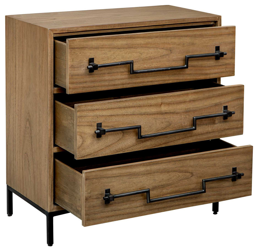 Close-up of the top/drawer area with drawers slightly open on white background.