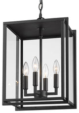 Tribeca 4-Light Pendant Outdoor With Clear Glass Shade