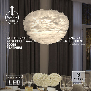 Artika Plume Modern Feathers Pendant Light Fixture
