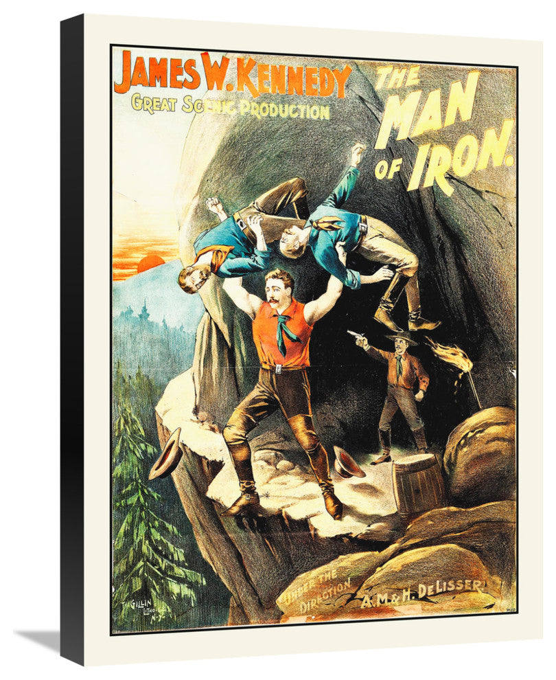 "Man Of Iron 1893" Stretched Canvas Giclee by Hollywood Photo Archive, 18"x24"