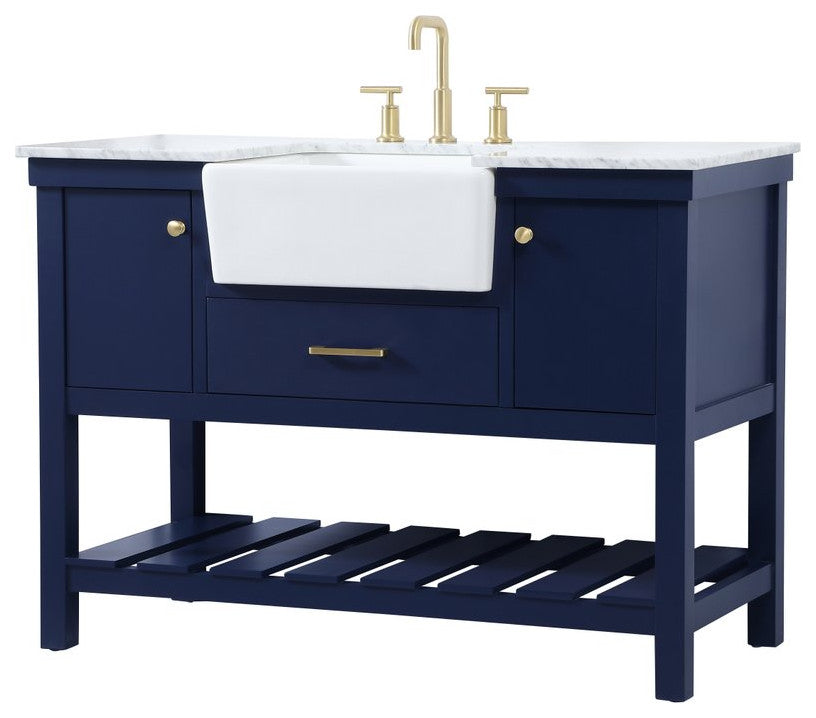 Home Living 22" Farmhouse Blue-Light Bathroom Vanity