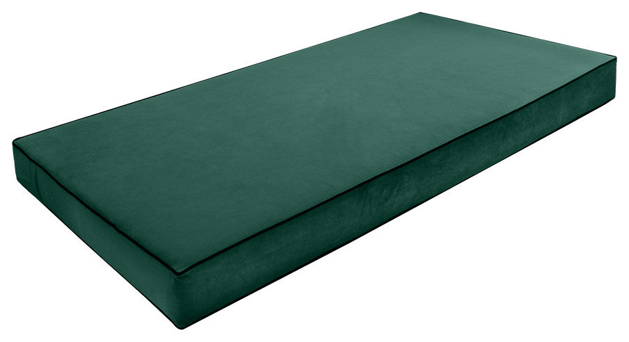 Contrast Pipe 6" Twin-XL 80x39x6 Velvet Indoor Daybed Mattress COVER ONLY-AD317