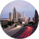 Atlanta Georgia Rush Hour Traffic At Dusk, Round Wall Art, 23"