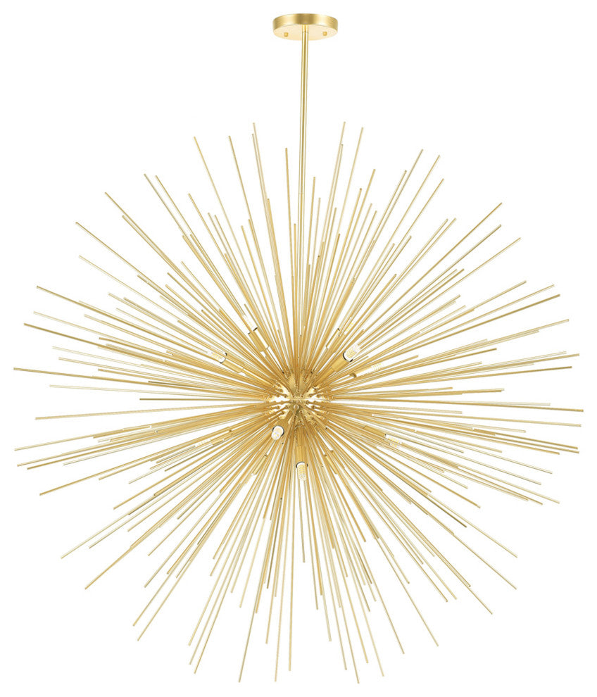 Savannah 14 Light Chandelier With Gold Leaf Finish