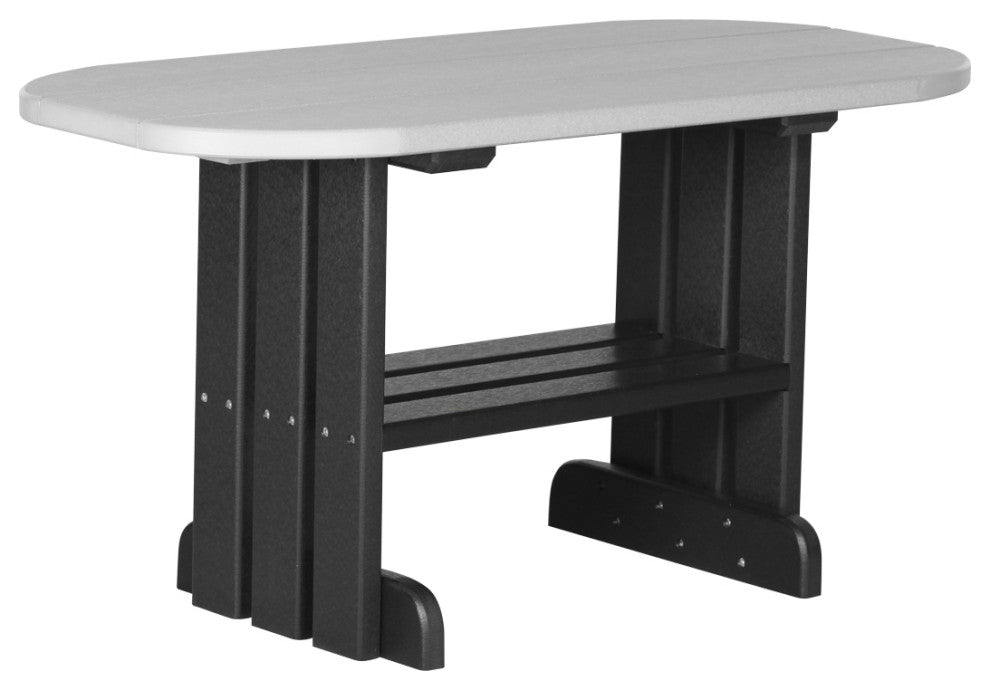Poly Coffee Table, Dove Gray & Black