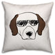 Dog with Sunglasses 18x18 Spun Poly Pillow
