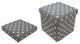 Decorative Star Fabric Ottoman Storage Box, Gray, 12"