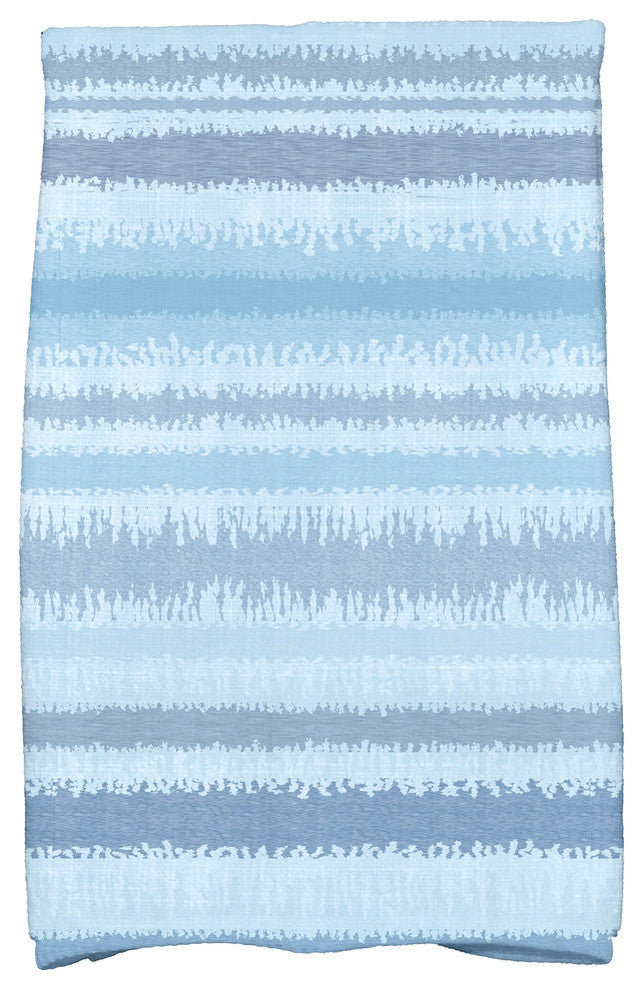 Raya De Agua, Stripe Print Hand Towel, Light Blue