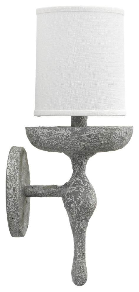 Concord Wall Sconce, Gray Plaster, Gray Plaster