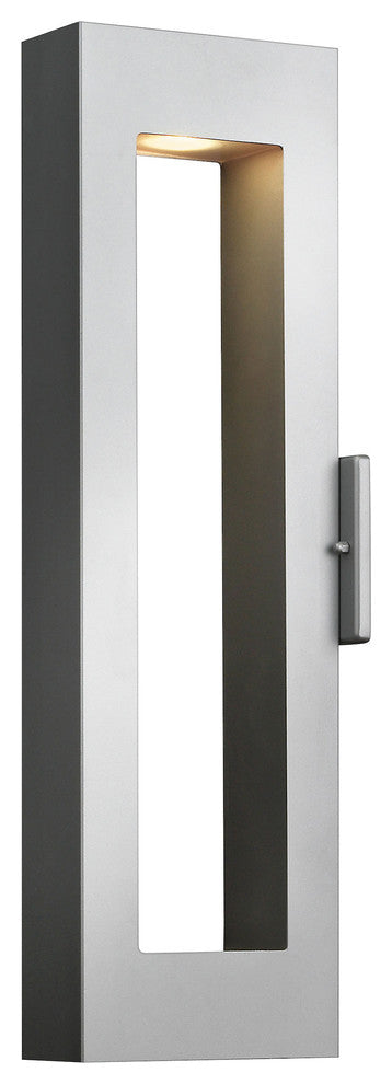Hinkley Atlantis Outdoor Medium Wall Mount Lantern, Titanium