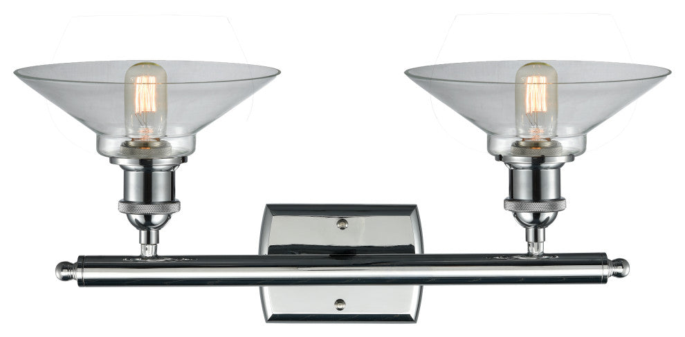 Orwell 2-Light Bath Fixture, Polished Chrome