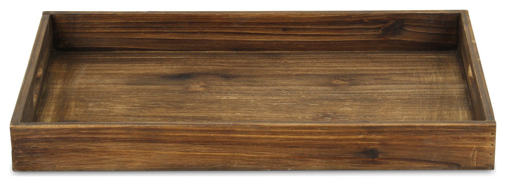 Minimalist Dark Brown Wooden Tray