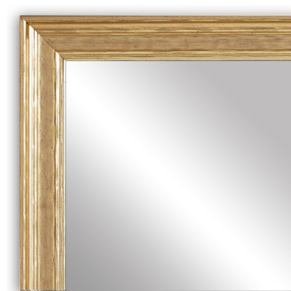 Crenshaw Framed Wall Mirror, Gold, 20" X 48"