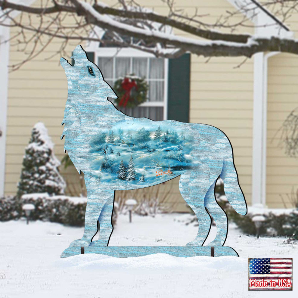 Winter Wolfs Scenic 32 Free-Standing Garden Decor