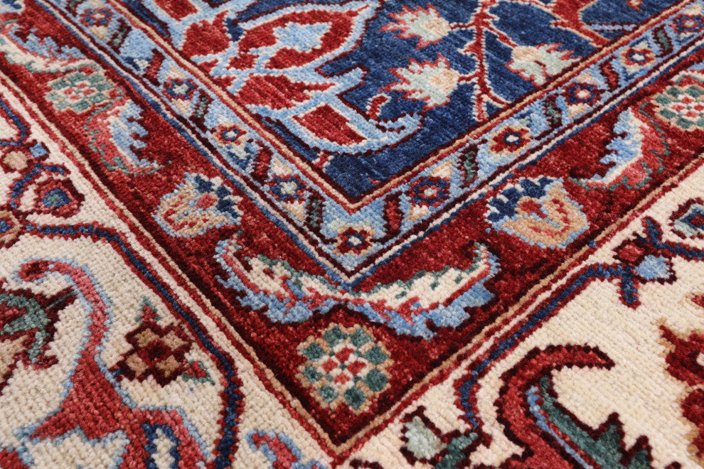 9' 2" X 11' 8" Handmade Persian Fine Serapi Wool Rug - Q13751