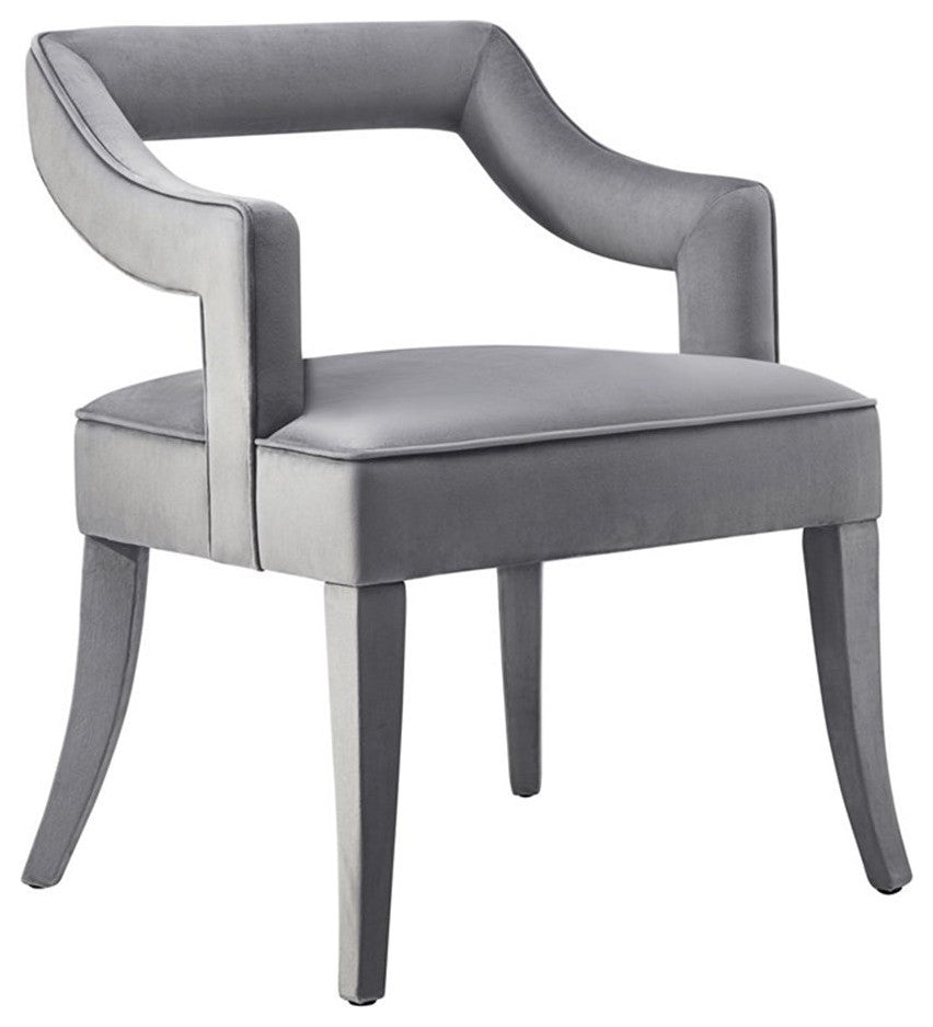 Tiffany Grey Velvet Chair - Grey