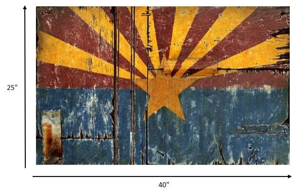 Distressed Arizona Flag Wall Decor
