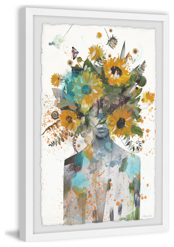 "Sunflower Jewel" Framed Painting Print, 30x45