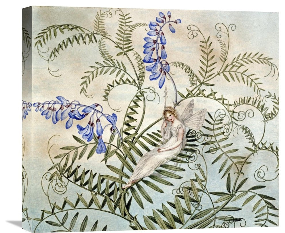 "A Fairy Resting Among Flowers" Canvas Giclee by Amelia Jane Murray, 22"x20"