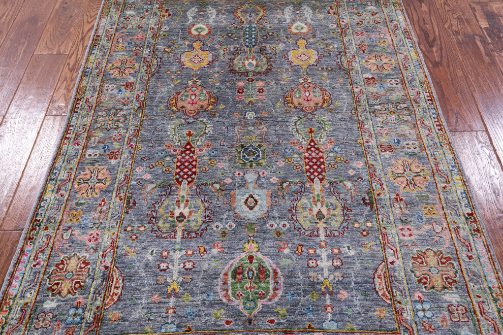 4' 0" X 6' 2" Handmade Persian Tabriz Wool Rug Q10121