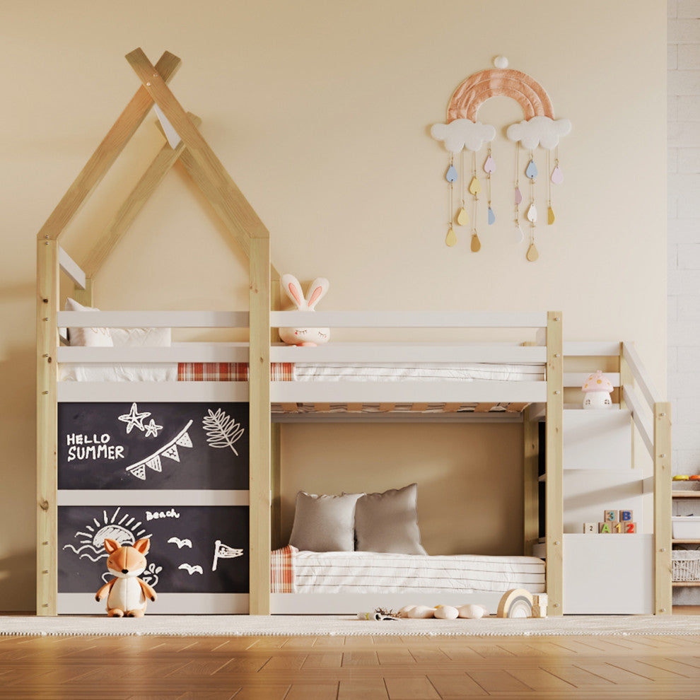 Gewnee Twin over Twin House Bunk Bed