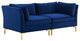 Ardent Performance Velvet Loveseat - Navy