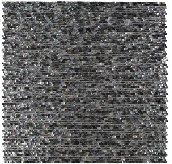 Tahitian Black Pearls Tile, Pearl Black Mini Brick, Platinum Mosaics