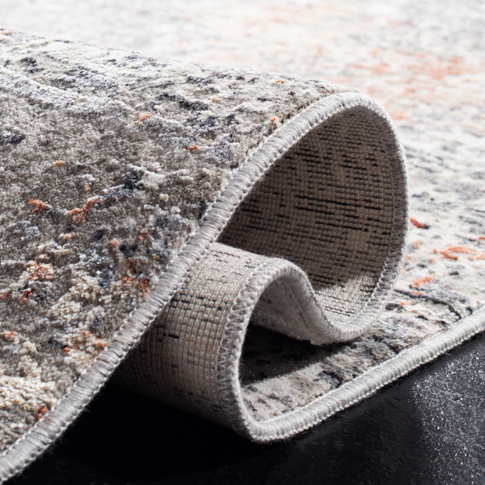 Safavieh Dream Collection DRM429 Rug, Grey/Multi, 6'7" Round