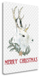 "Merry Christmas Buck" By Sarah Ogren, Giclee Print on Gallery Wrap Canvas