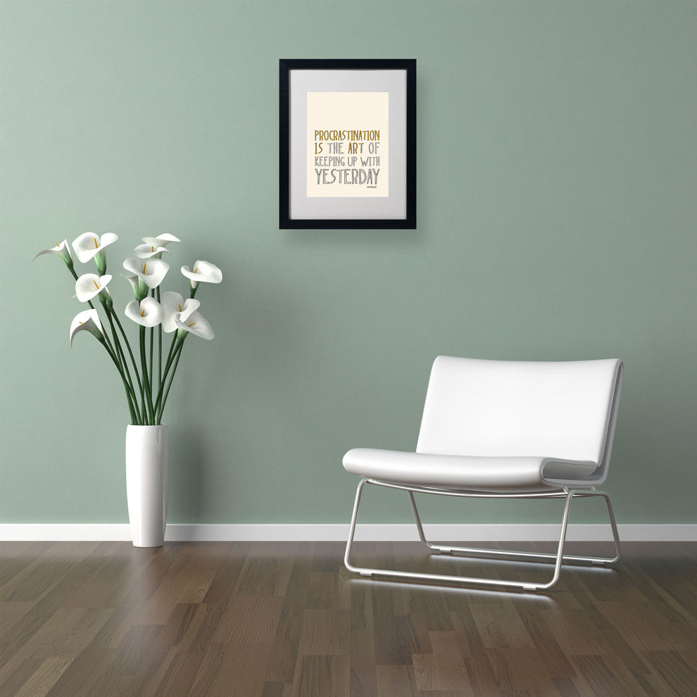 ''Artistic Procrastination II'' Matted Framed Canvas Art by Megan Romo