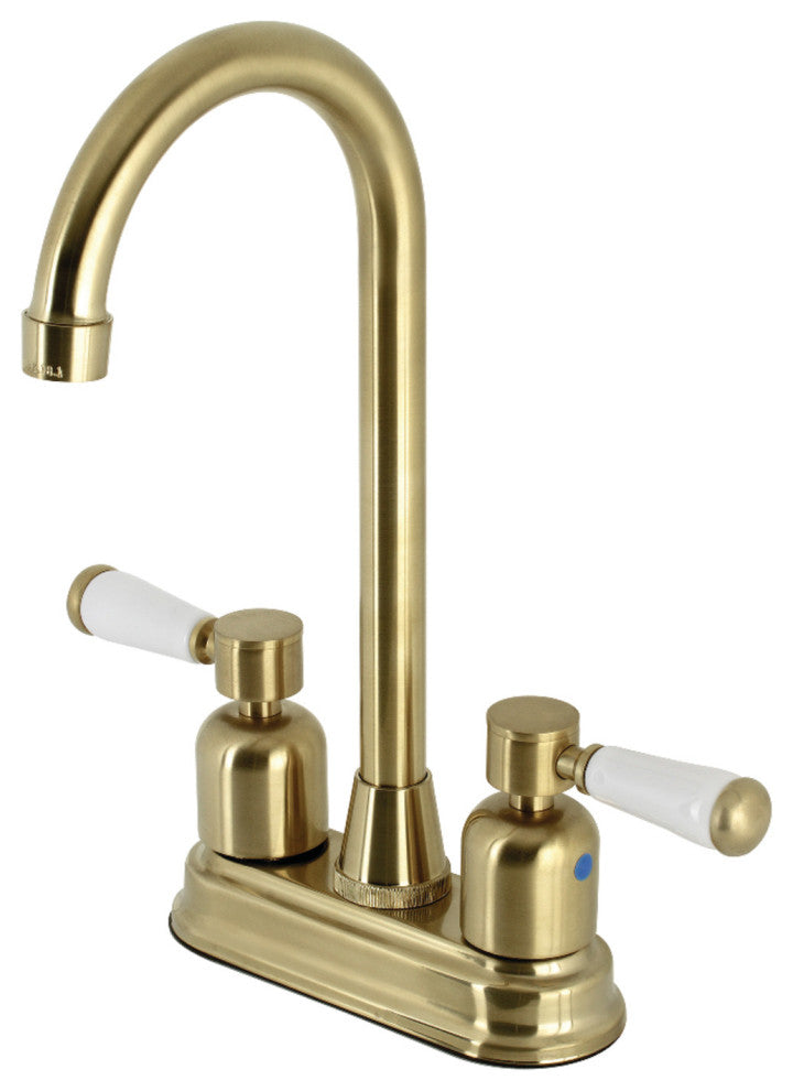 Kingston Brass KB8497DPL Paris Bar Faucet, Brushed Brass