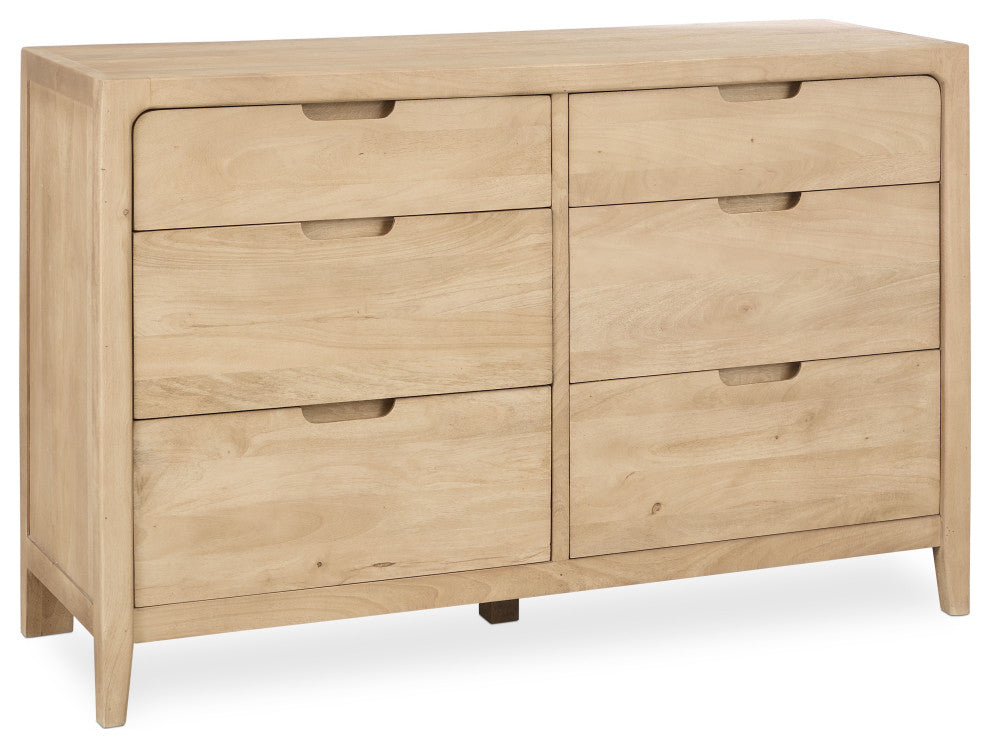 Laguna 6-Drawer Mango Wood Dresser