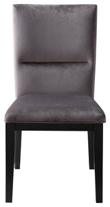 Amalie Side Chair Grey Velvet