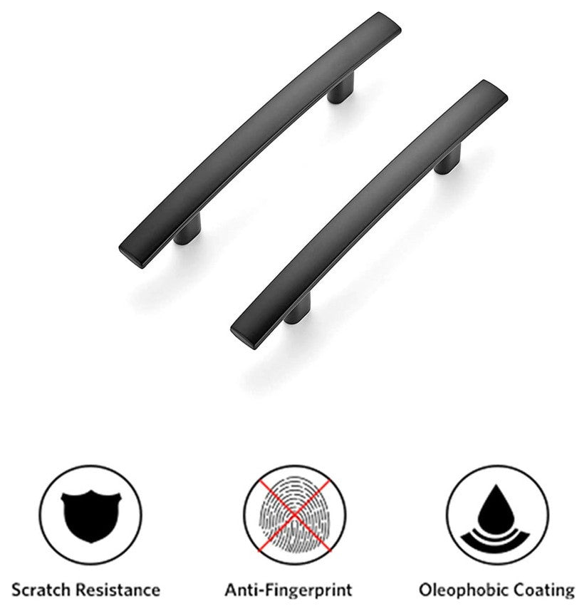 Mascot Hardware 3 inch CTC Arch Matt Black Cabinet Pull - Pack of 10
