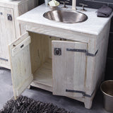 30" Carrara Vanity Top - Oval with 8" Widespread Cutout