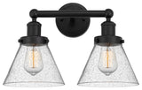 Innovations Cone 2-Light 15.5" Bath Vanity-Light Matte Black