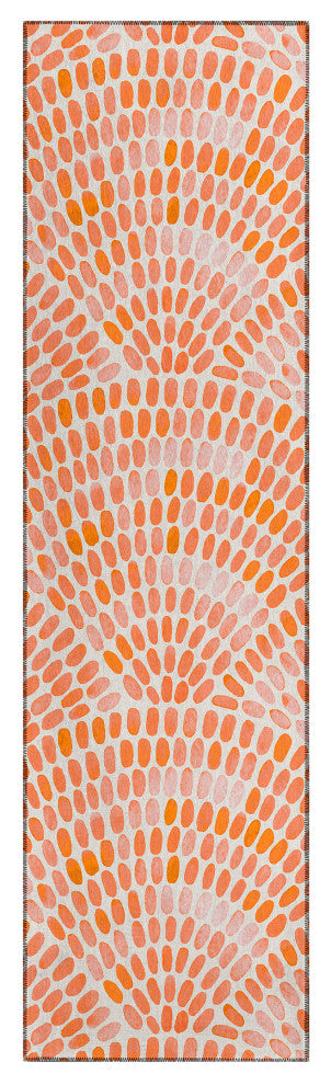 Indoor/Outdoor Seabreeze SZ7 Salmon Machine Washable 2'3" x 7'6" Runner Rug