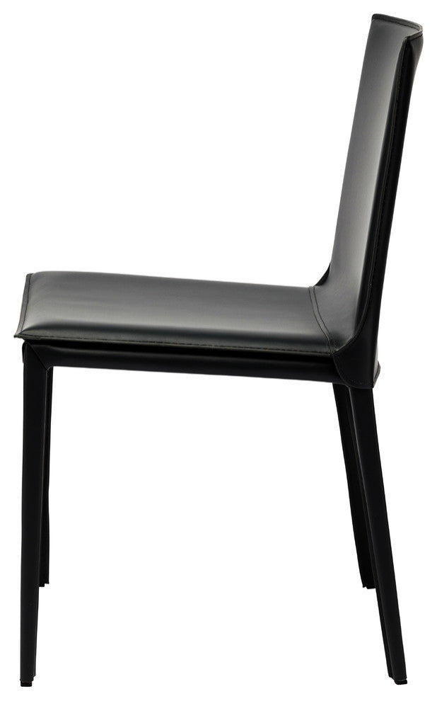 Palma Black Leather Dining Chair