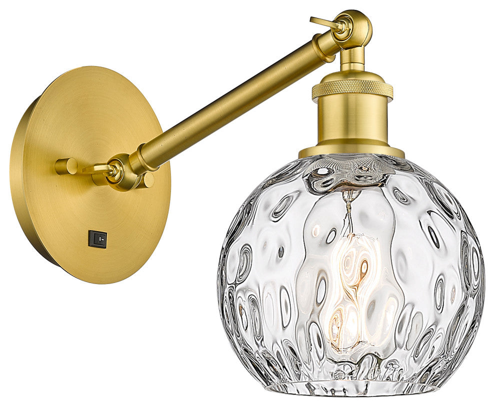 Innovations 317-1W-SG-G1215-6 1-Light Sconce, Satin Gold