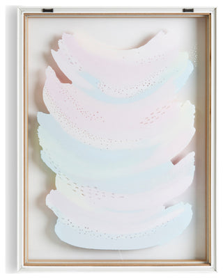 Blake Bright Abstract Framed Printed Glass by Ettavee, Natural 18x24
