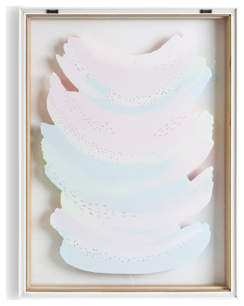Blake Bright Abstract Framed Printed Glass by Ettavee, Natural 18x24