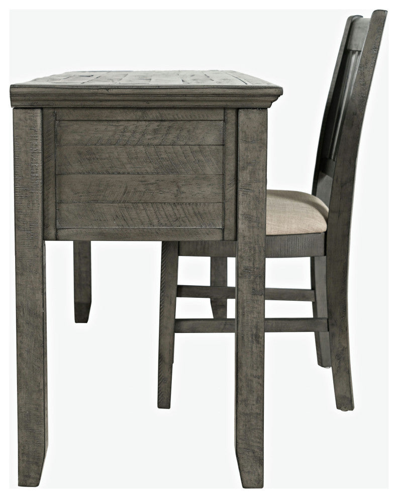Rustic Shores Coastal Style USB Charging Desk and Chair Set - Stone