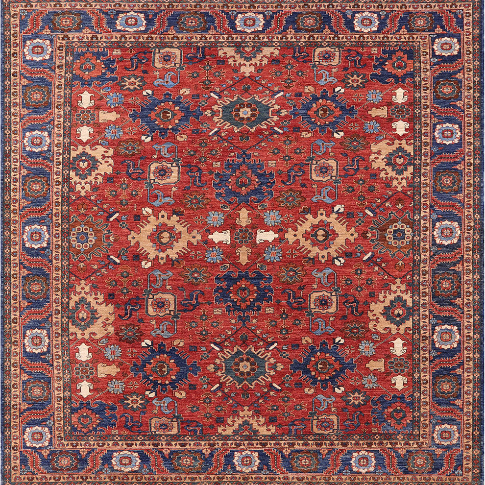 Ahgly Company Indoor Square Mid-Century Modern Area Rugs, 3' Square