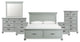 Picket House Furnishings Brooks Platform Storage 6PC Bedroom Set, Grey