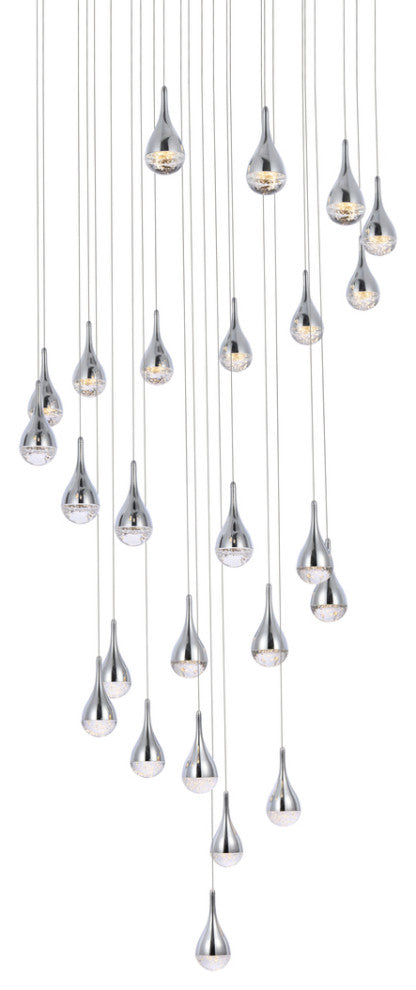 Home Living 42" LED Chandelier, Chrome
