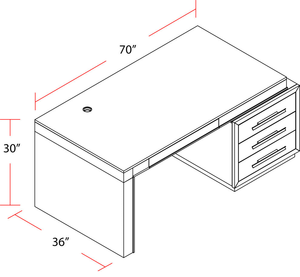 Parker House Pure Modern Executive Desk