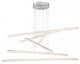 Stack 3 Light LED Linear Pendant 3000K, Brushed Aluminum, Brushed Aluminum, 6 Li