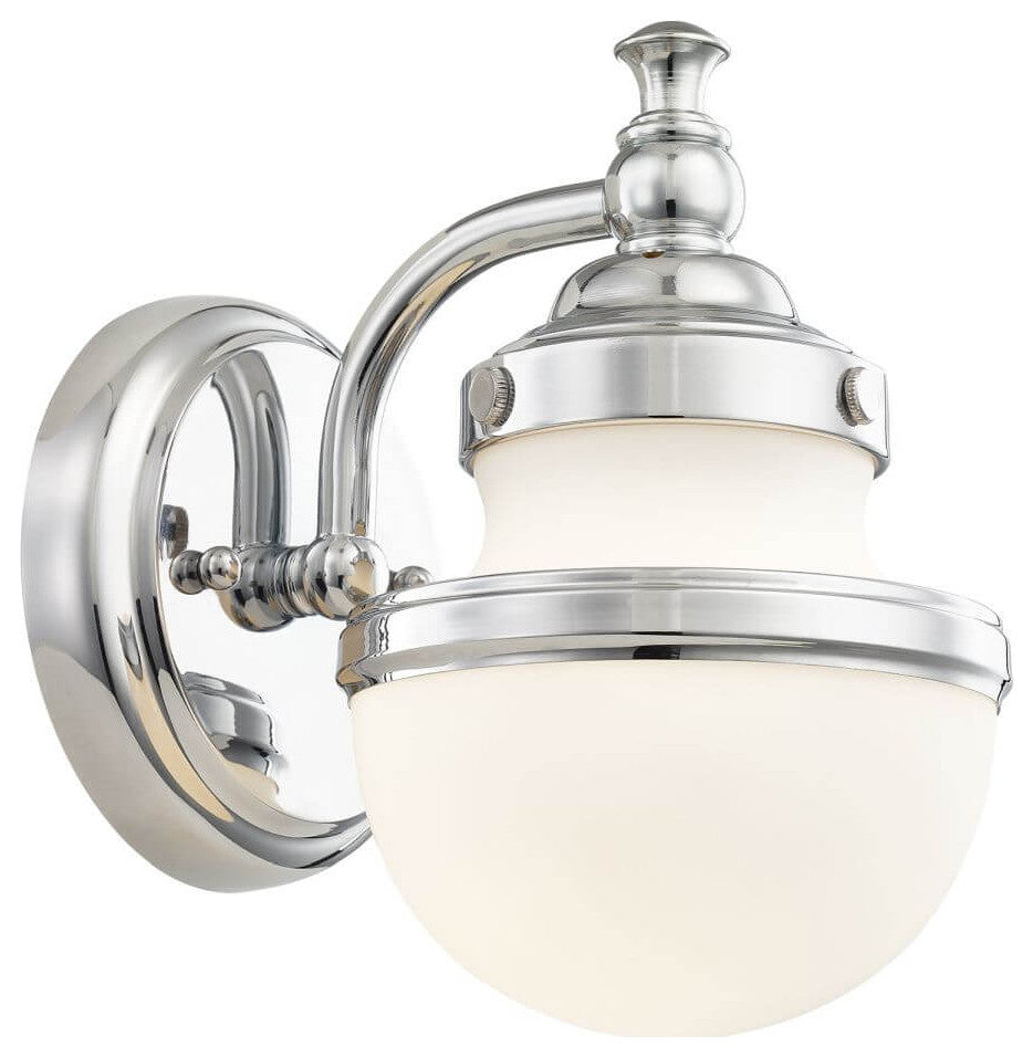 Livex Oldwick 1 Light 6" Bath Lighting, Polished Chrome