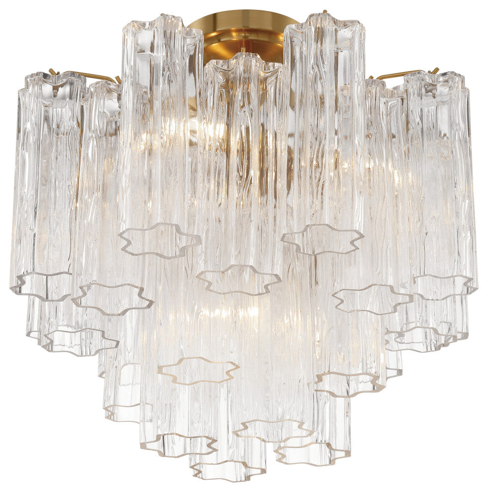 CRYSTORAMA Addis 4 Light Aged Brass Ceiling Mount